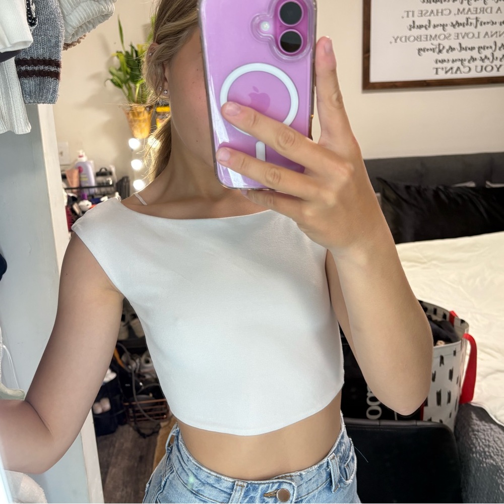 ZARA White Women's Crop Top